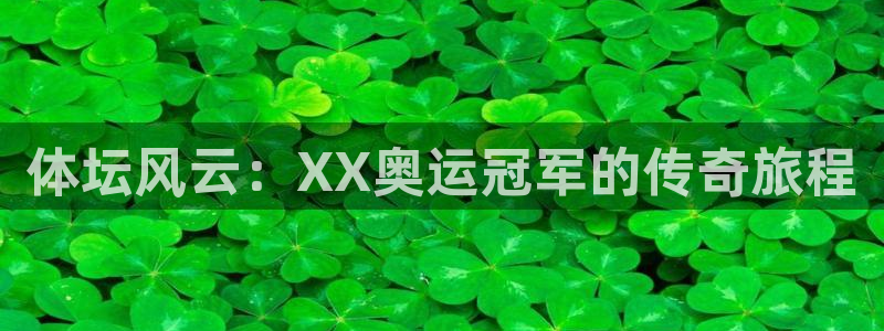 中欧体育网站：体坛风云：XX奥运冠军的传奇旅程