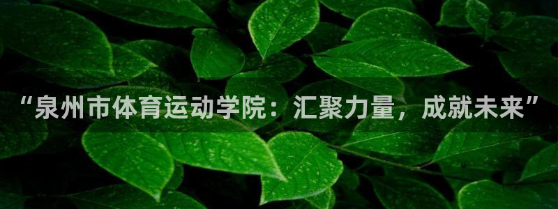 中欧体育登录：“泉州市体育运动学院：汇聚力量，成就未来”